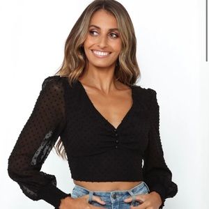 Cropped black long sleeve